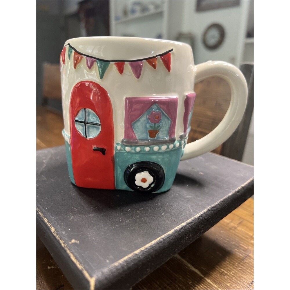Natural Life Be Happy Retro Camper 3D Coffee Mug Tea Cup This Is My Happy Place